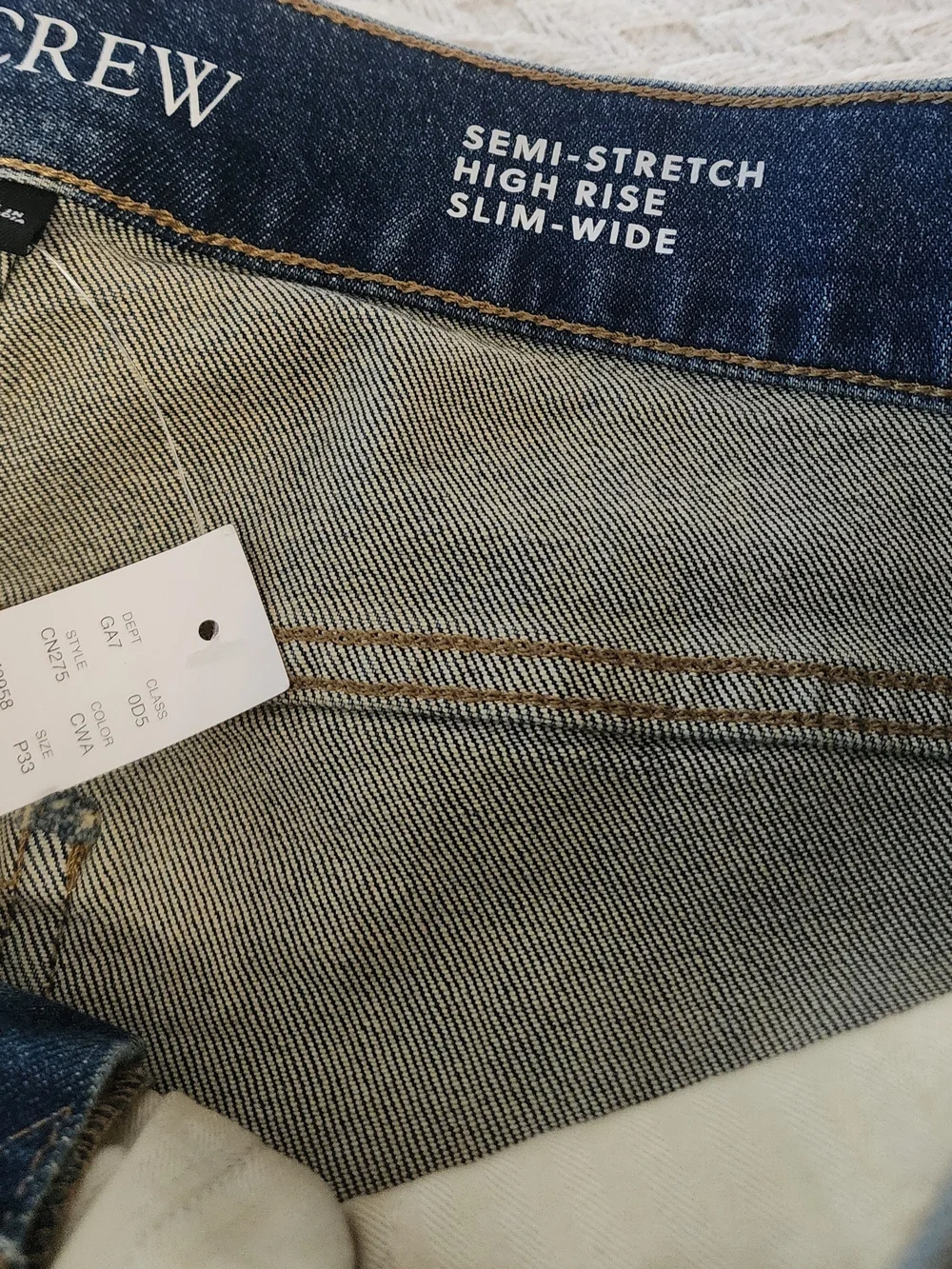 J. Crew Women's Relaxed Dark Blue Washed Jeans